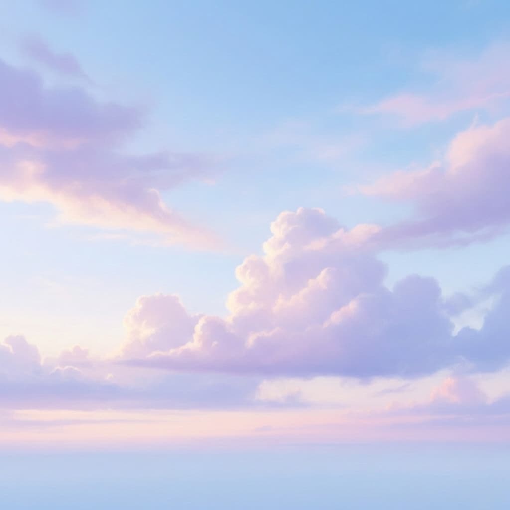 Ciel nuageux pastel